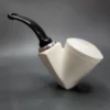 MBSD Meerschaum Silver Reverse Calabash Sitter Block Meerschaum Pipe, New - Image 8