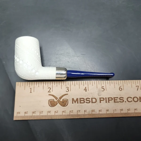 MBSD Meerschaum Silver Army Mount Stack Billiard Block Meerschaum Pipe - Image 8