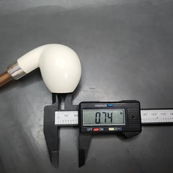 MBSD Meerschaum Deluxe Silver Bent Apple Block Meerschaum Pipe, Briar-Mortise - Image 8