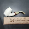 MBSD Meerschaum Deluxe Smooth Barrel Block Meerschaum Pipe, Briar-Mortise - Image 8