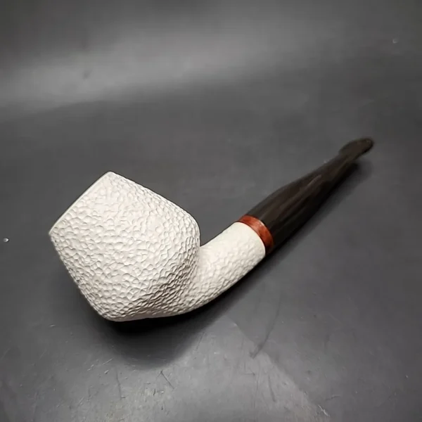 MBSD Meerschaum Deluxe Rusticated Cutty Block Meerschaum Pipe, Briar-Mortise - Image 8