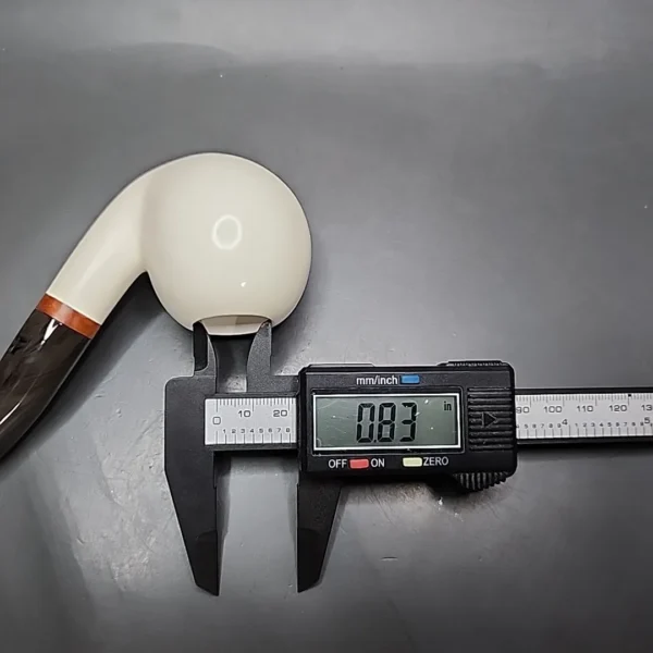 MBSD Meerschaum Deluxe Bent Apple Block Meerschaum Pipe, Briar-Mortise - Image 9