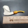 MBSD Meerschaum Deluxe Asymmetrical Cavalier Block Meerschaum Pipe, Briar-Mortise - Image 9
