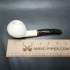 MBSD Meerschaum Deluxe Author Block Meerschaum Pipe, Briar-Mortise - Image 9