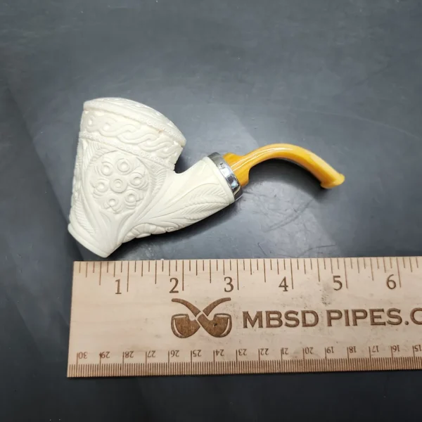 MBSD Meerschaum Silver Reverse Calabash Vase Block Meerschaum Pipe - Image 9
