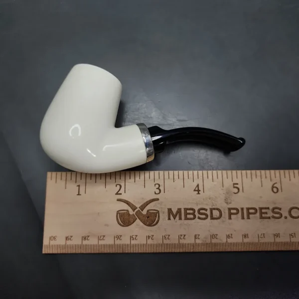MBSD Meerschaum Silver Reverse Calabash Stack Block Meerschaum Pipe - Image 9