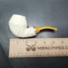 MBSD Meerschaum Silver Reverse Calabash Rhodesian Block Meerschaum Pipe - Image 9