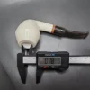 MBSD Meerschaum Deluxe Bent Rhodesian Block Meerschaum Pipe, Briar-Mortise - Image 9