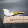 MBSD Meerschaum Deluxe Cobra Block Meerschaum Pipe, Briar-Mortise - Image 10