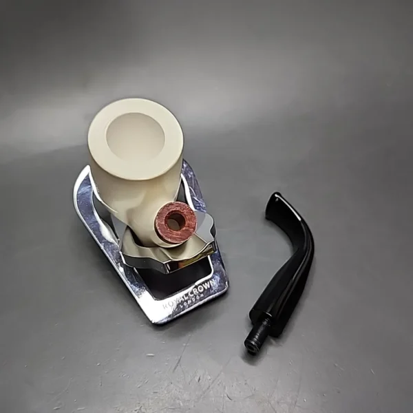 MBSD Meerschaum Deluxe Oom Paul Block Meerschaum Pipe, Briar-Mortise - Image 10