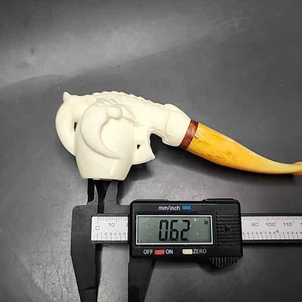 MBSD Meerschaum Deluxe Claw Block Meerschaum Pipe, Briar-Mortise - Image 10