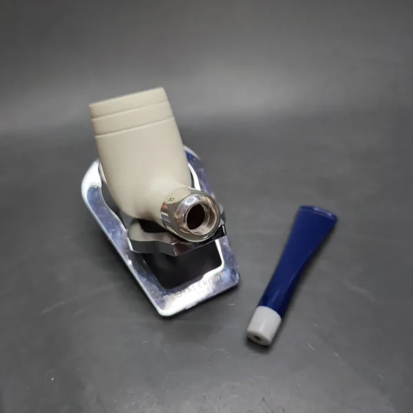 MBSD Meerschaum Deluxe Silver Billiard Block Meerschaum Pipe, Briar-Mortise - Image 10