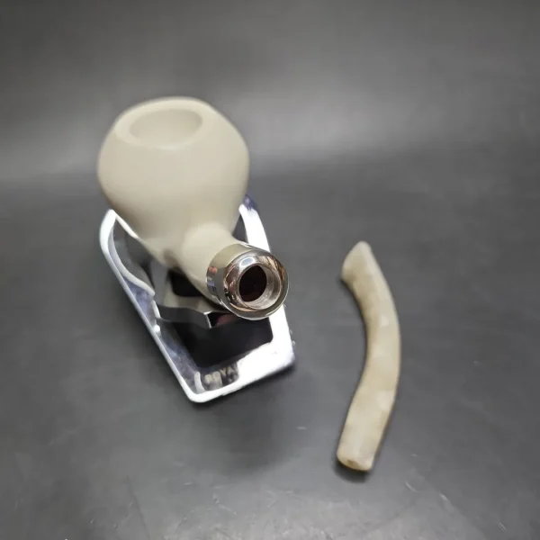MBSD Meerschaum Deluxe Silver Peewit Block Meerschaum Pipe, Briar-Mortise - Image 10