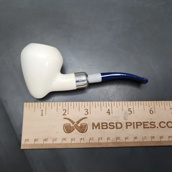 MBSD Meerschaum Silver Army Mount Peewit Block Meerschaum Pipe, New - Image 10