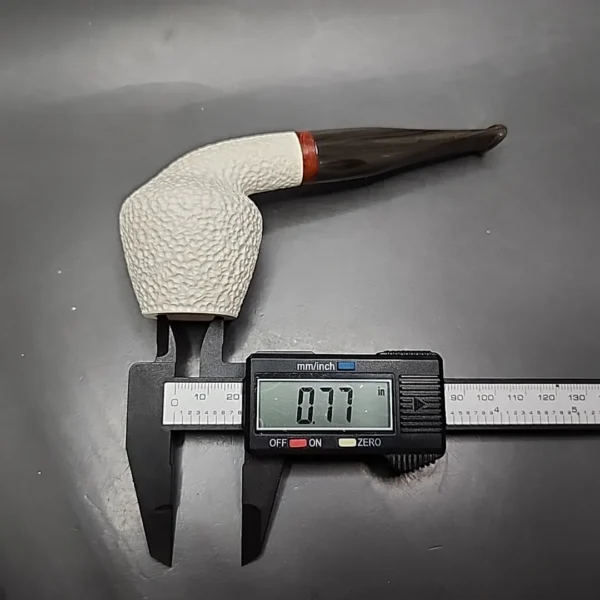 MBSD Meerschaum Deluxe Rusticated Cutty Block Meerschaum Pipe, Briar-Mortise - Image 10