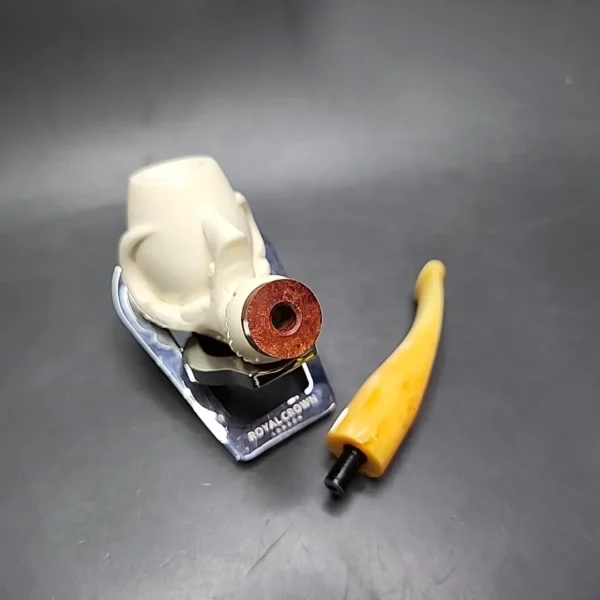 MBSD Meerschaum Deluxe Claw Block Meerschaum Pipe, Briar-Mortise - Image 11