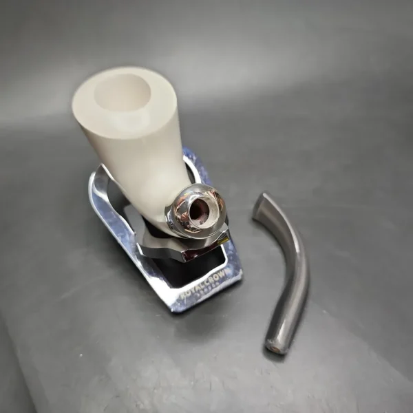 MBSD Meerschaum Deluxe Silver Swan Block Meerschaum Pipe, Briar-Mortise - Image 11