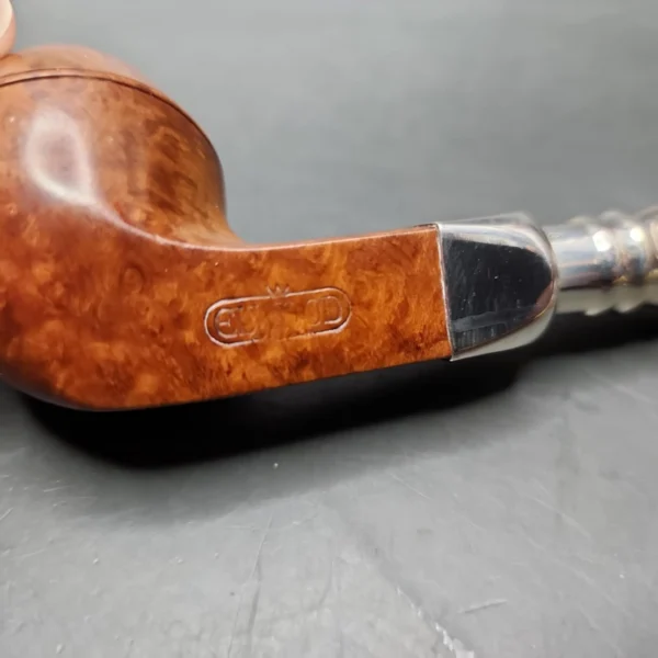 Elwood by Les Wood Silver Spigot Bulldog Estate Briar Pipe, English Estates, 9mm - Image 13