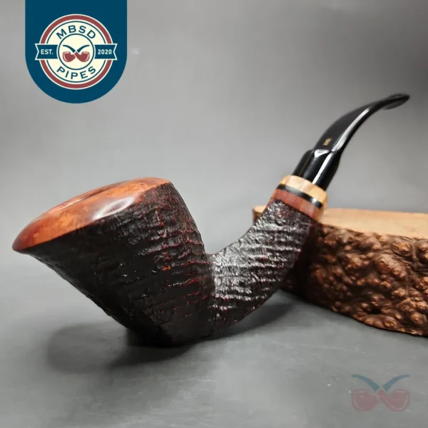 Karl Erik Ekstravagant Sandblasted Cobra Estate Briar Pipe, Danish Estates