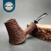 Piero Vitale Sandblasted Volcano w/ Cocobolo (Two Star) Handmade Briar Pipe, New
