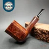 Piero Vitale Smooth Panel Billiard w/ Olive Wood (Moon) Handmade Briar Pipe, New