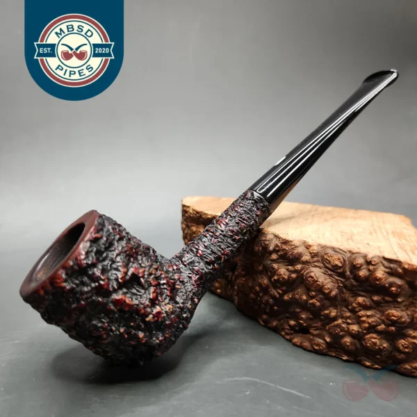 Castello Sea Rock "Amicizia" Rusticated Billiard Estate Briar Pipe, Italian Estates