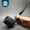 Pre-1970 Savinelli Punto Oro 1028 Sandblasted Billiard Estate Briar Pipe, Italian Estates