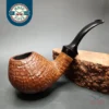 Lasse Skovgaard Sandblasted Brandy Estate Briar Pipe, Danish Estates