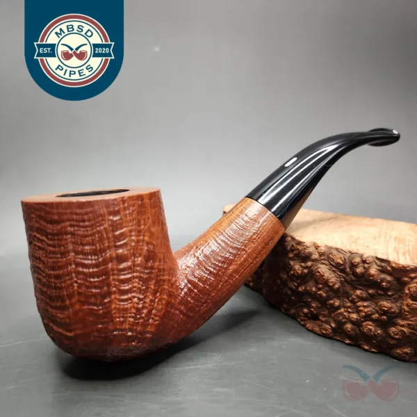 Castello Old Antiquari GG 65 Large Sandblasted Billiard Estate Briar Pipe, Italian Estates