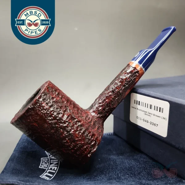 Savinelli Unica U36 Rusticated Poker Briar Pipe, 6mm, New