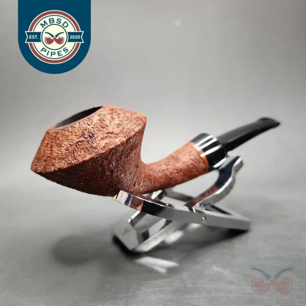 2015 Vermont Freehand Norse Dog Sandblasted Rhodesian Estate Briar Pipe, American Estates