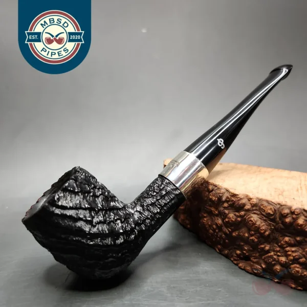 Peterson Deluxe PSB X105 Sandblasted Billiard Estate Briar Pipe, Irish Estates