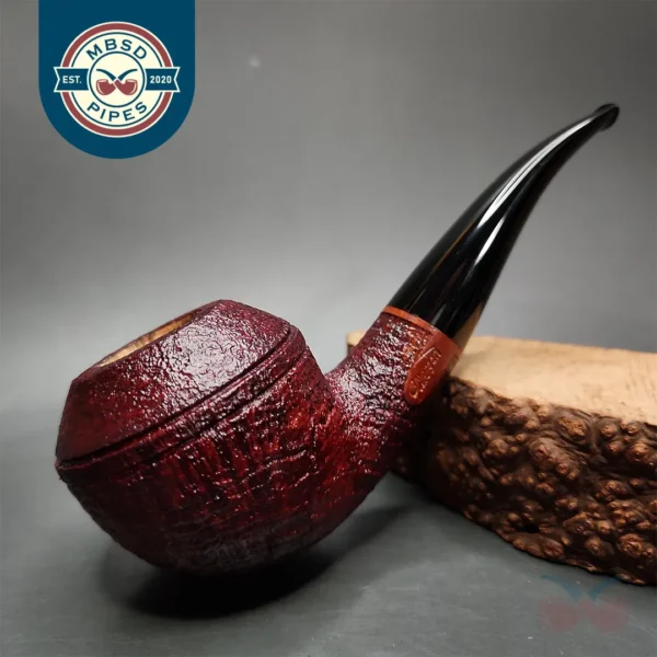 Chris Morgan Sandblasted Bullmoose Rhodesian Handmade Briar Pipe, New