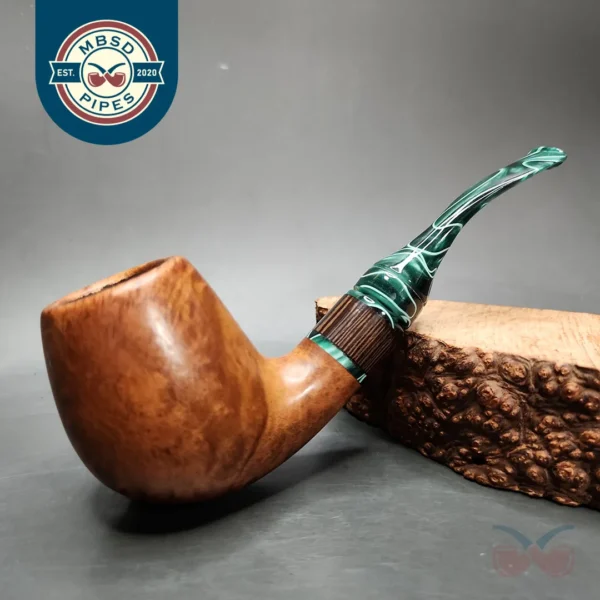 PapaBearPipes Smooth Danish Egg Estate Briar Pipe, American Estates