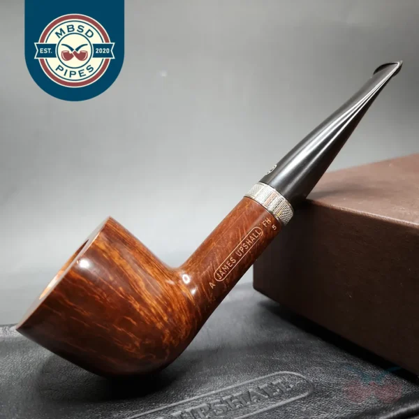 James Upshall Smooth Dublin w/ Les Wood Silver Estate Briar Pipe, Unsmoked