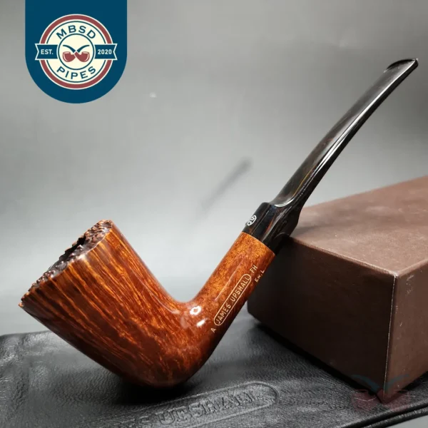 James Upshall EXL Extra Large Smooth Bent Dublin Estate Briar Pipe, Unsmoked
