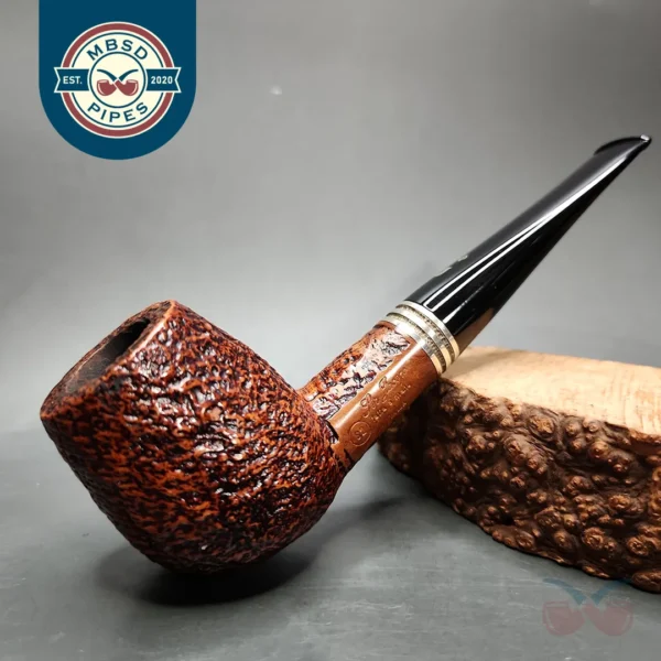 Ser Jacopo Divina Proportione Maxima Sandblasted Billiard Estate Briar Pipe, Italian Estates