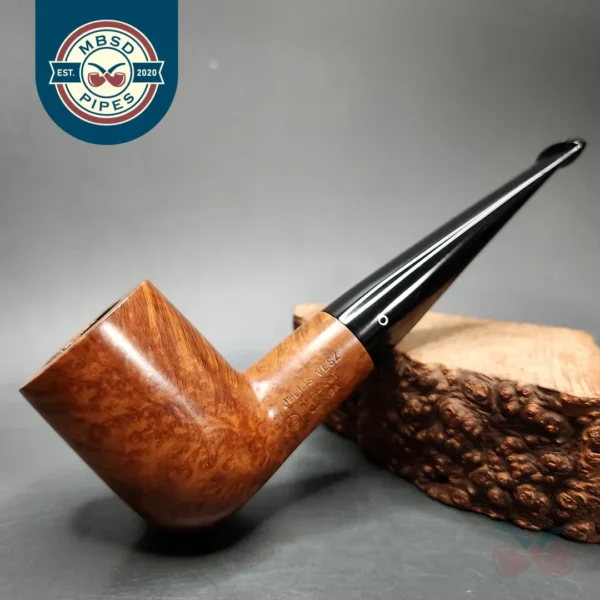 2000 Julius Vesz Hand Cut Gr. 8 Smooth Billiard Estate Briar Pipe, Canadian Estates