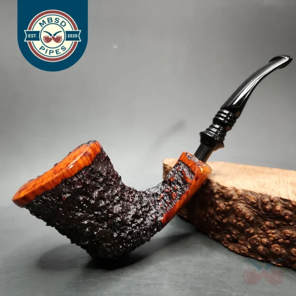 Nording Aalborg Partially Rusticated Freehand Estate Briar Pipe, Danish Estates