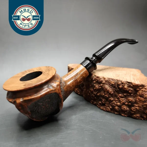 Rolando Negoita Partially Rusticated Freehand Estate Briar Pipe, American Estates