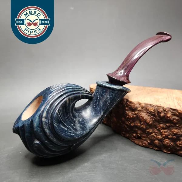 Moonlight "Rolling Wave" Dublin Handmade Briar Pipe, New