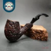 Castello Sea Rock KKKK 293 Rusticated Bent Egg Estate Briar Pipe, Italian Estates
