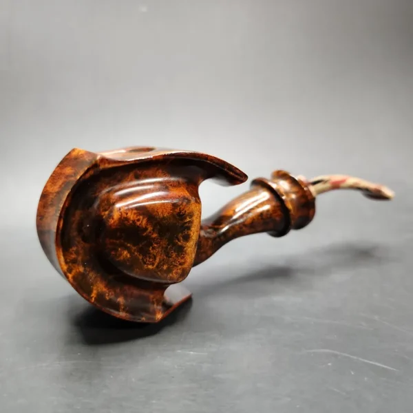 Andrey Kharitonov Smooth Blowfish Handmade Briar Pipe, New - Image 3