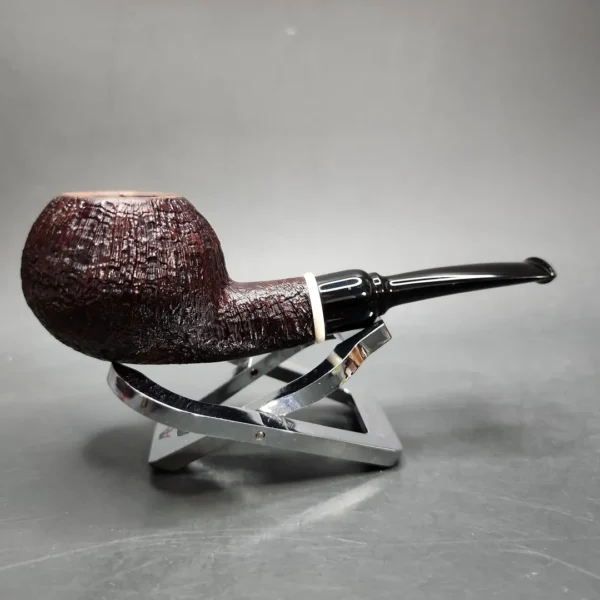 Nathan Armentout Sandblasted Apple w/ Fossilized Mammoth Handmade Briar Pipe, New - Image 3