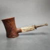 La Biota Sandblasted Poker w/ Antler Handmade Briar Pipe, New - Image 3