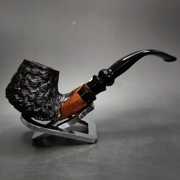 Mauro Armellini Rusticated Volcano Estate Briar Pipe, Italian Estates - Image 3