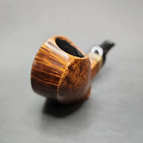 Mike Couch Smooth Blowfish w/ Spalted Tamarind Estate Briar Pipe, American Estates - Image 3