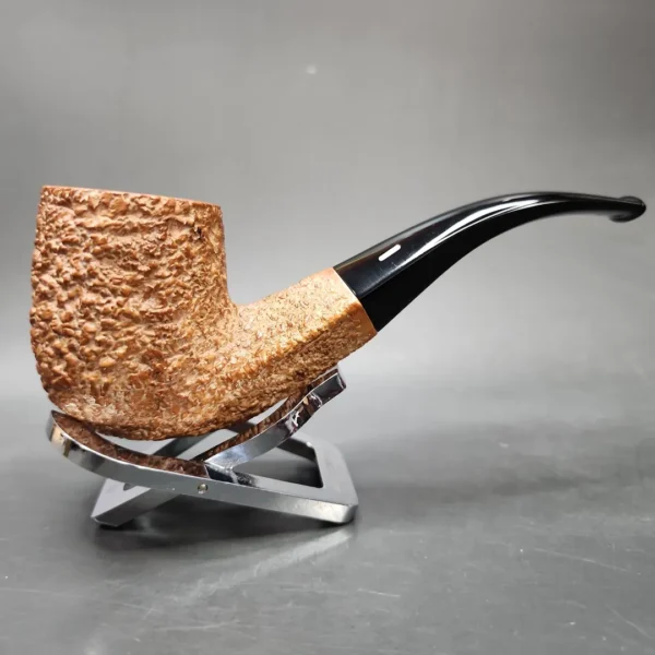 Castello Natural Vergin G Bent Billiard Estate Briar Pipe, Italian Estates - Image 3