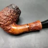 Mauro Armellini Rusticated Bent Billiard Estate Briar Pipe, Italian Estates - Image 3