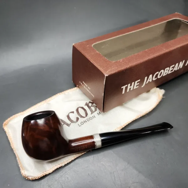 Jacobean Original by Les Wood Smooth Apple Estate Briar Pipe, Unsmoked - Image 3